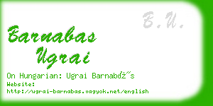 barnabas ugrai business card